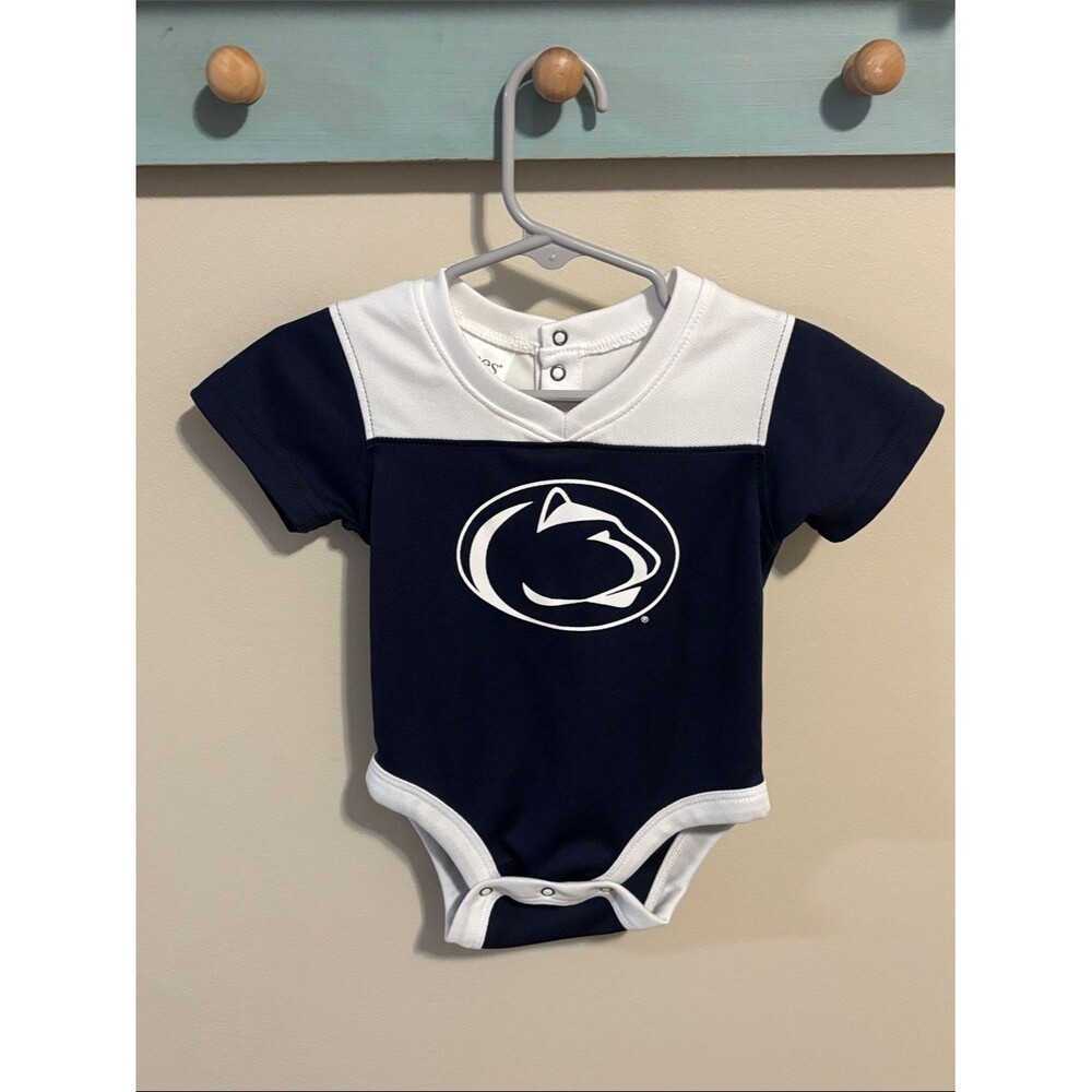 Penn State Navy and White Baby One-Piece Jersey Bodysuit size 6-9 months